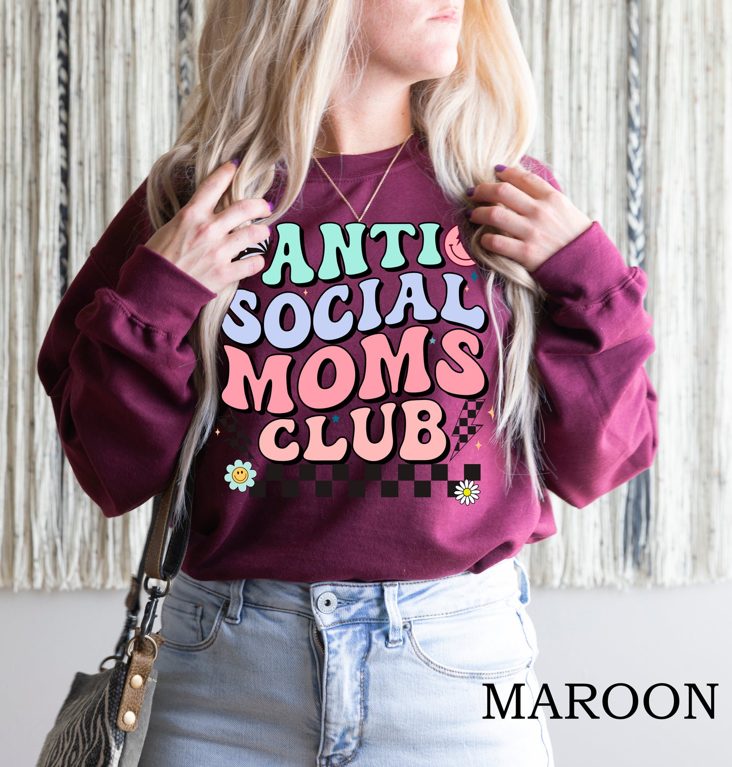 Anti Social Moms Club Crewneck Sweatshirt