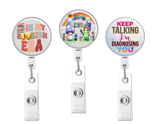 Saying Button Badge Reel