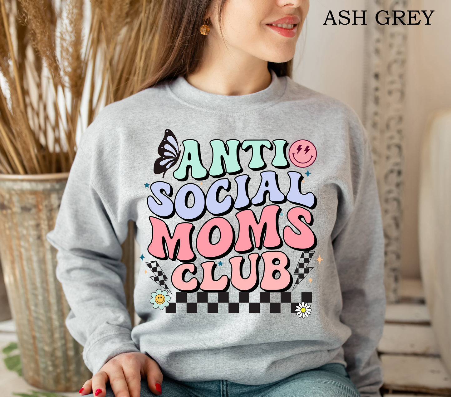 Anti Social Moms Club Crewneck Sweatshirt