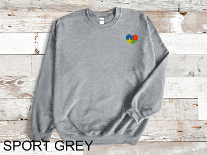 Autism Rainbow Embroidered Sweatshirt