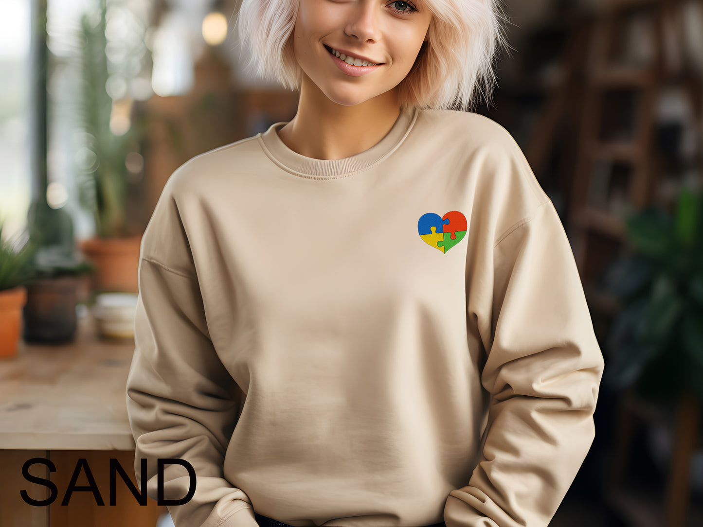 Autism Rainbow Embroidered Sweatshirt