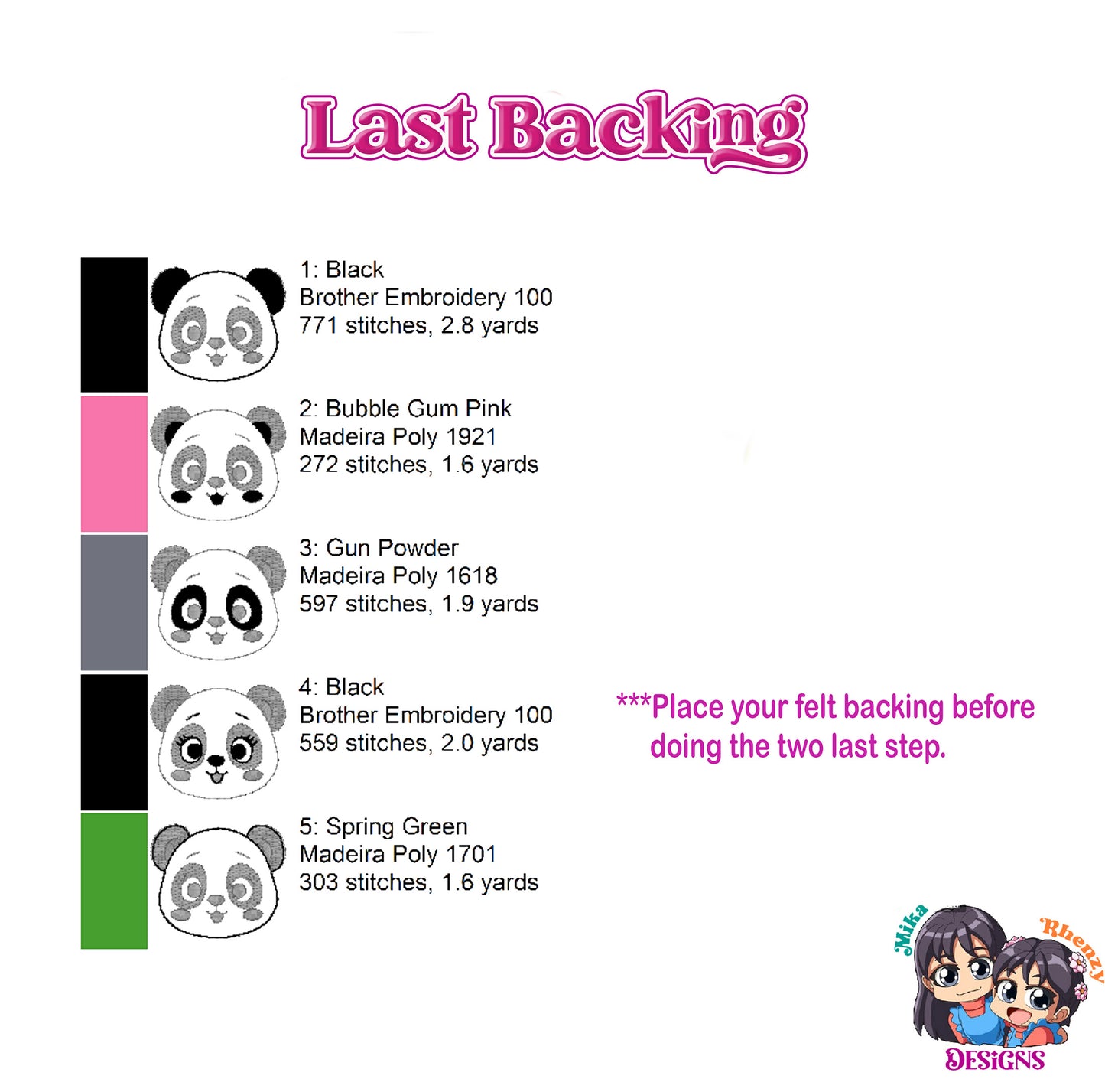 Panda Feltie Design