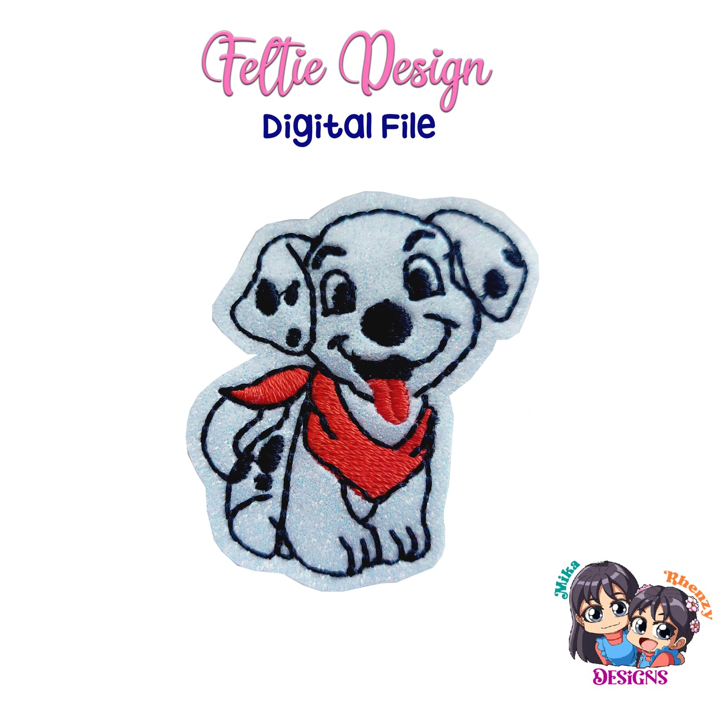 Dalmatian Dog Feltie Design