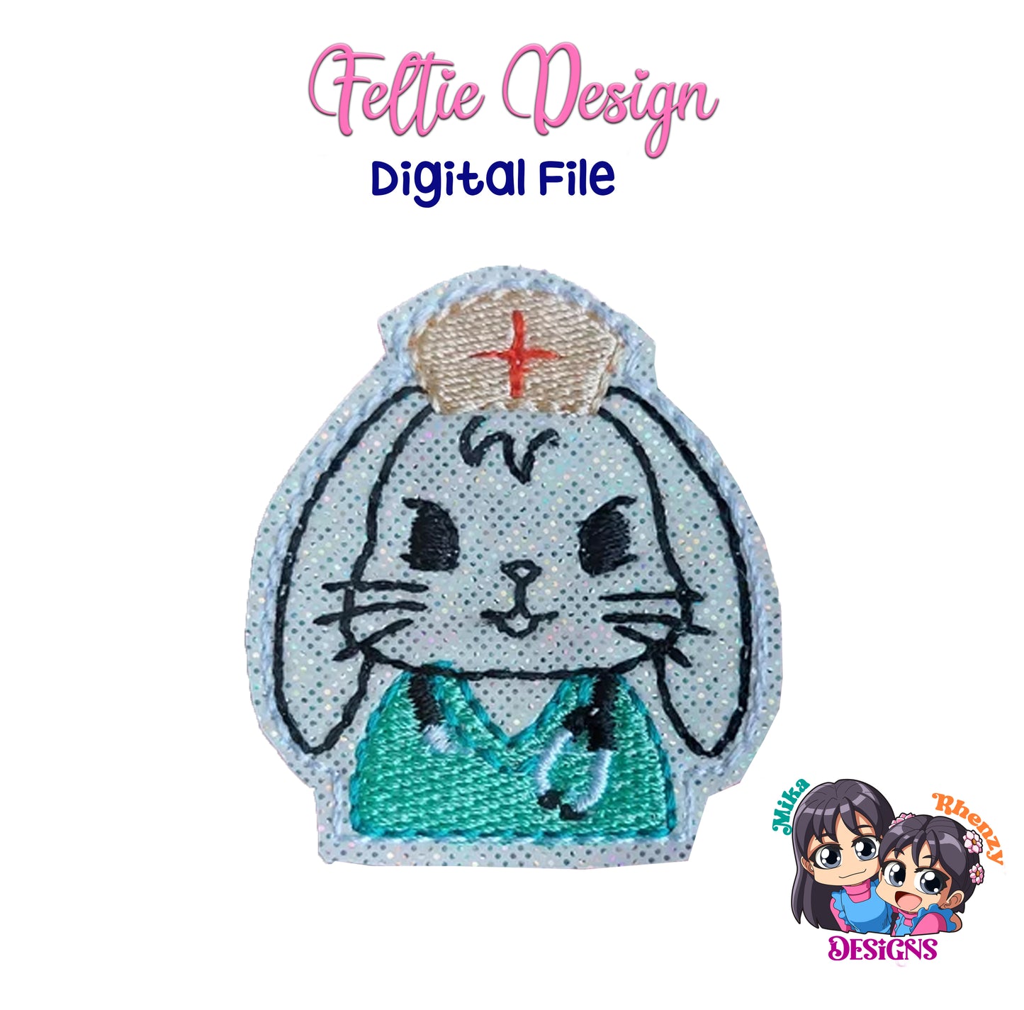 Bunny Nurse Feltie Design