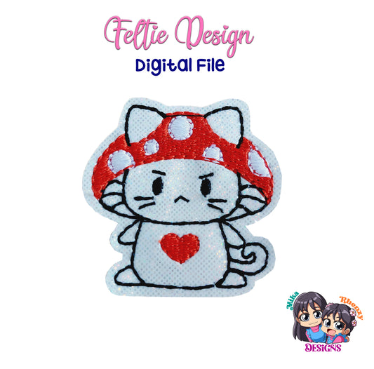 Mushroom Cat Feltie Design