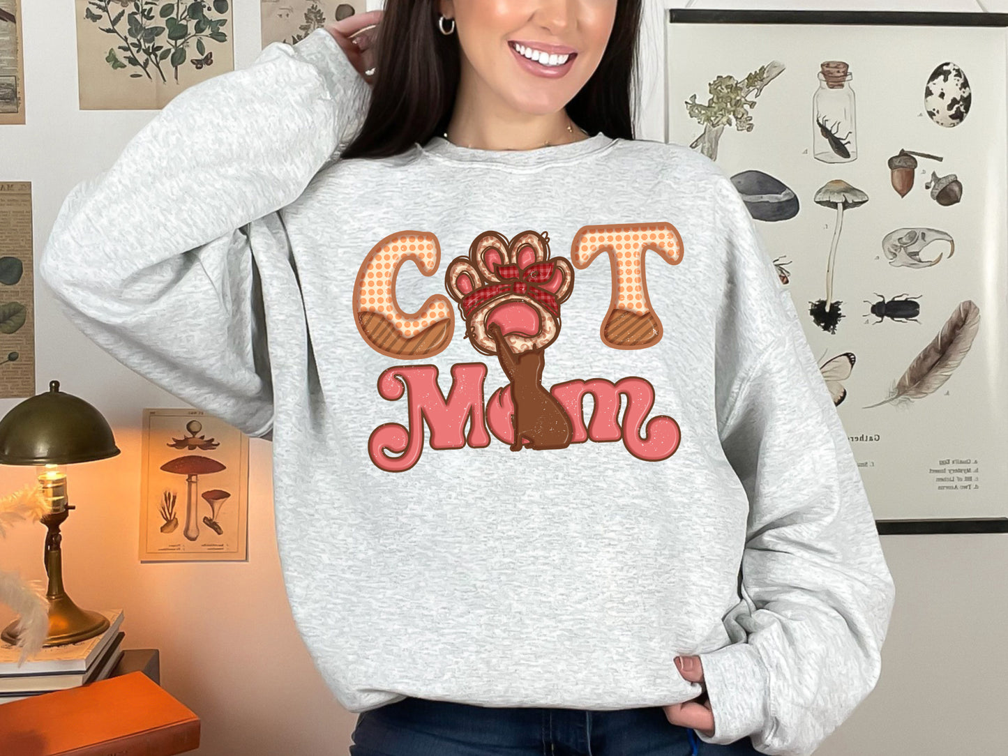 Cat Mom Crewneck Sweatshirt