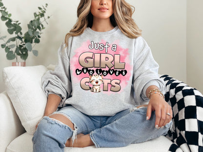 Just A Girl Who Loves Cats Sweatshirt