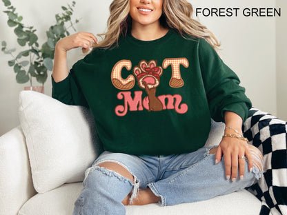 Cat Mom Crewneck Sweatshirt