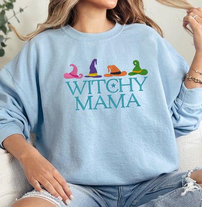 Witchy Mama Embroidered Crewneck Sweatshirt