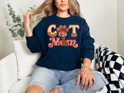 Cat Mom Crewneck Sweatshirt