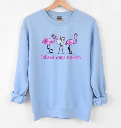 Follow Your Dreams Embroidered Crewneck Sweatshirt