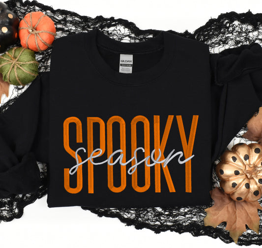 Spooky Season Embroidered Crewneck Sweatshirt