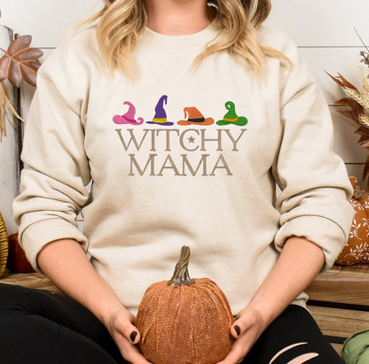 Witchy Mama Embroidered Crewneck Sweatshirt