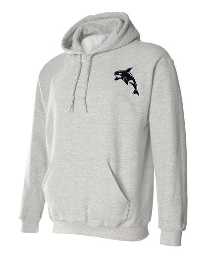 Orca Whale Embroidered Hoodie Sweatshirt