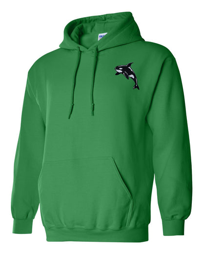 Orca Whale Embroidered Hoodie Sweatshirt