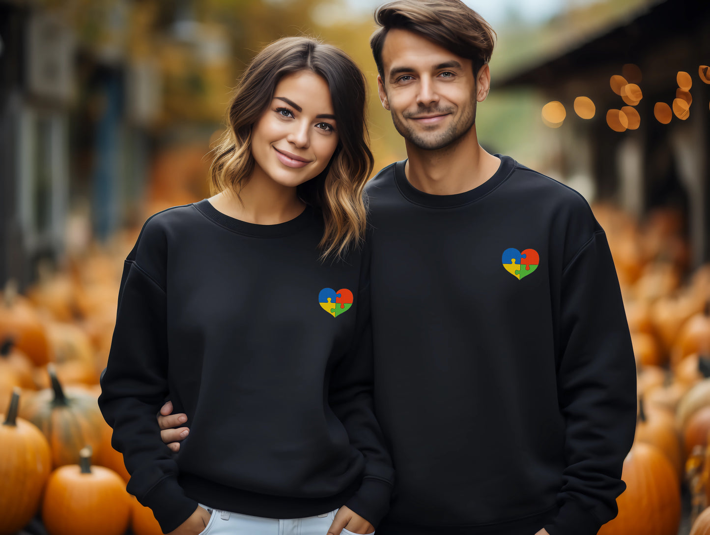 Autism Rainbow Embroidered Sweatshirt