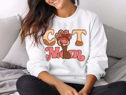 Cat Mom Crewneck Sweatshirt