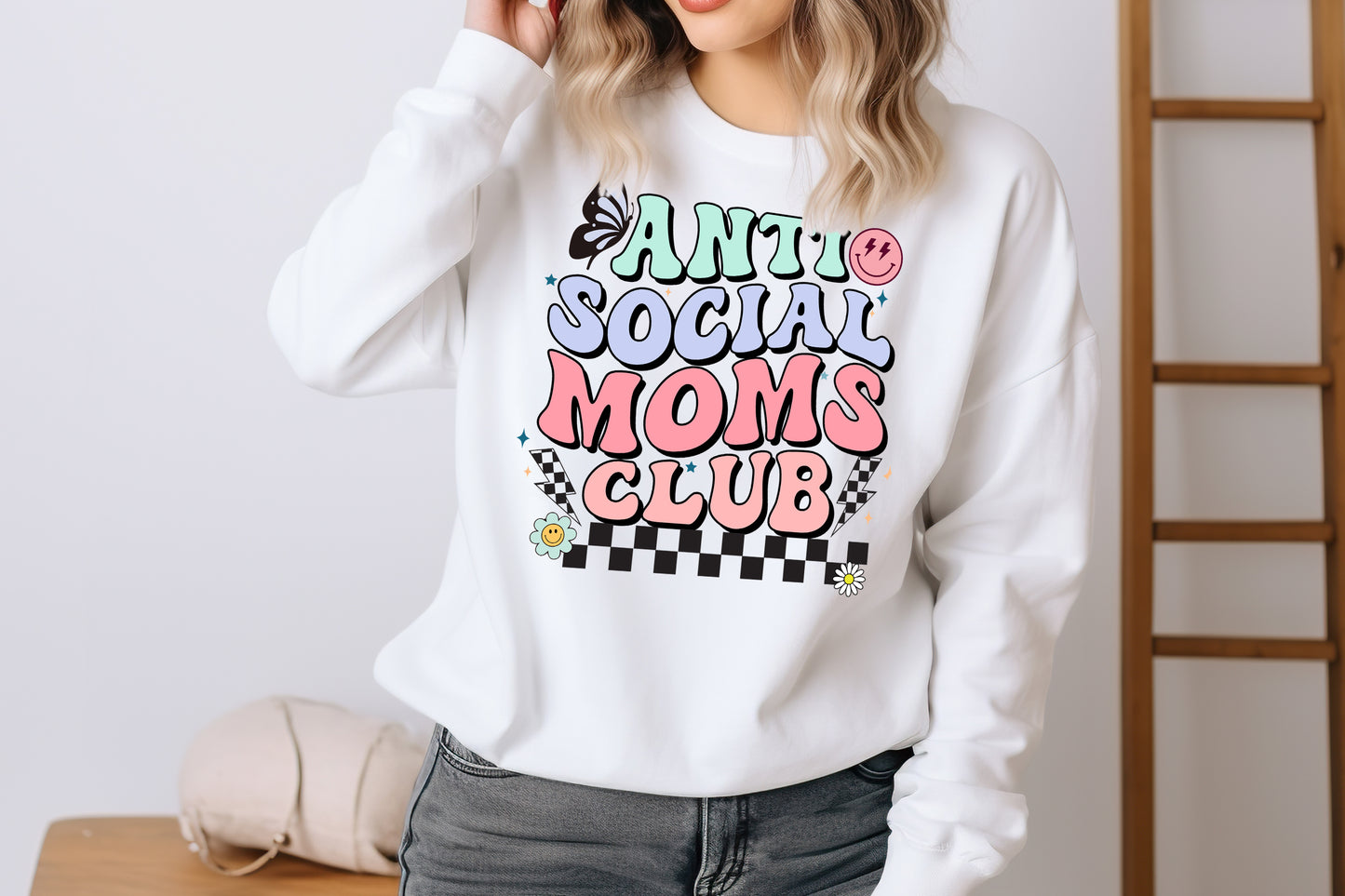 Anti Social Moms Club Crewneck Sweatshirt