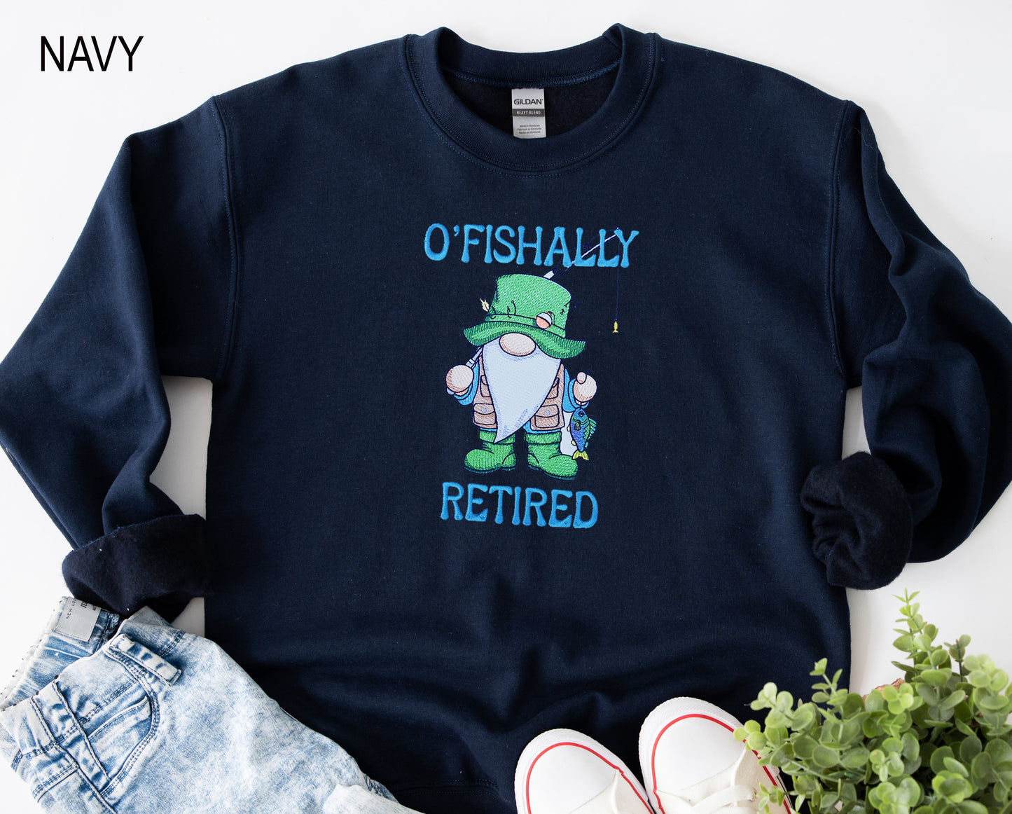 O'Fishally Retired Embroidered Crewneck Sweatshirt