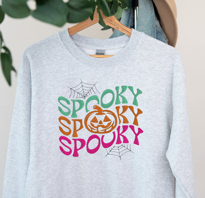 Spooky Embroidered Crewneck Sweatshirt