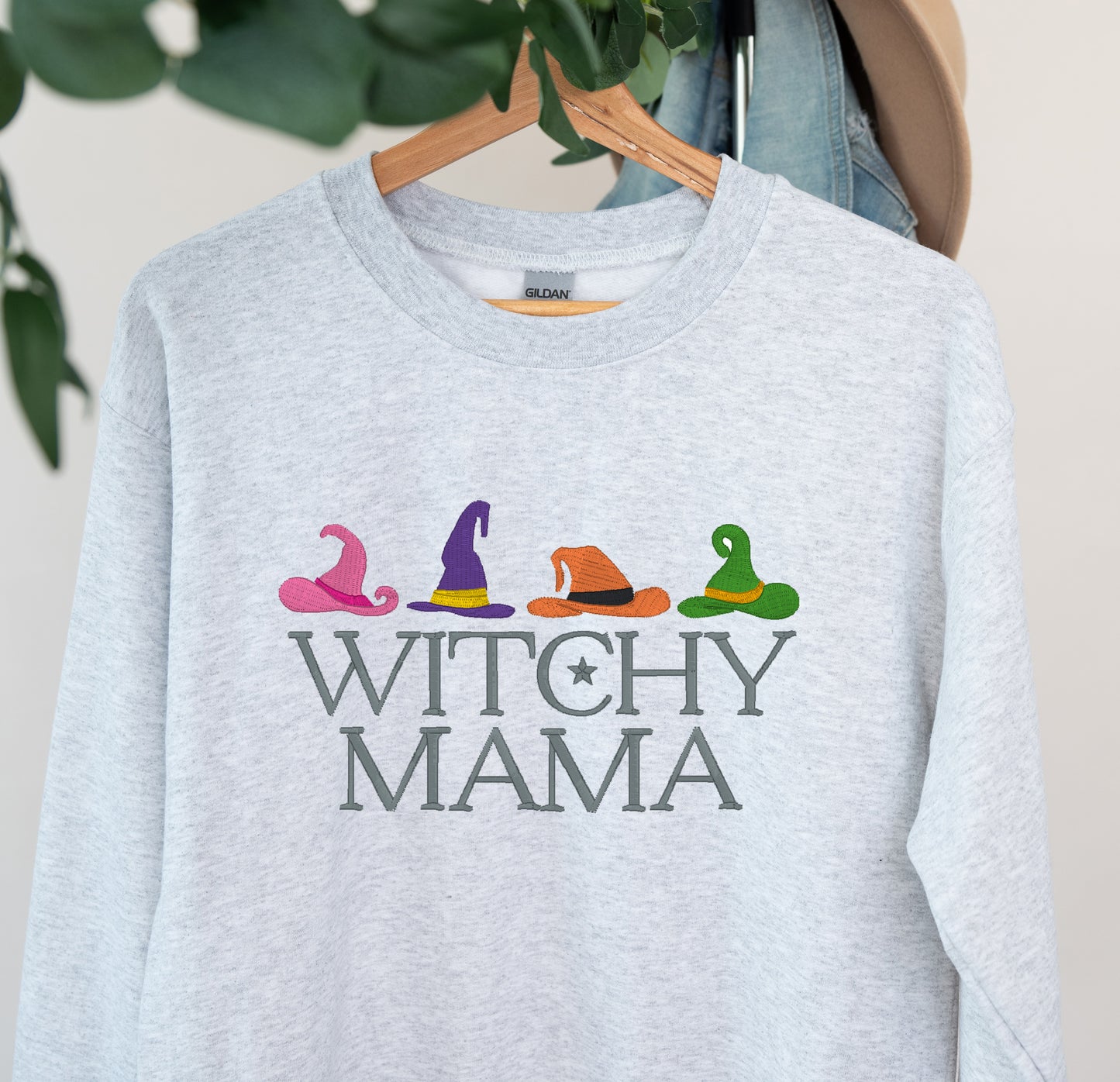 Witchy Mama Embroidered Crewneck Sweatshirt