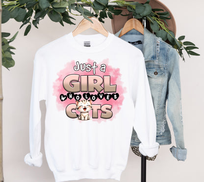 Just A Girl Who Loves Cats Sweatshirt