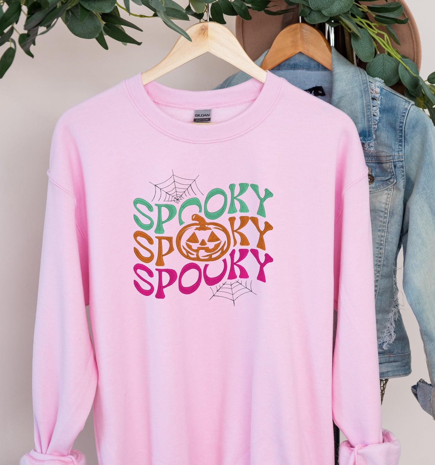 Spooky Embroidered Crewneck Sweatshirt