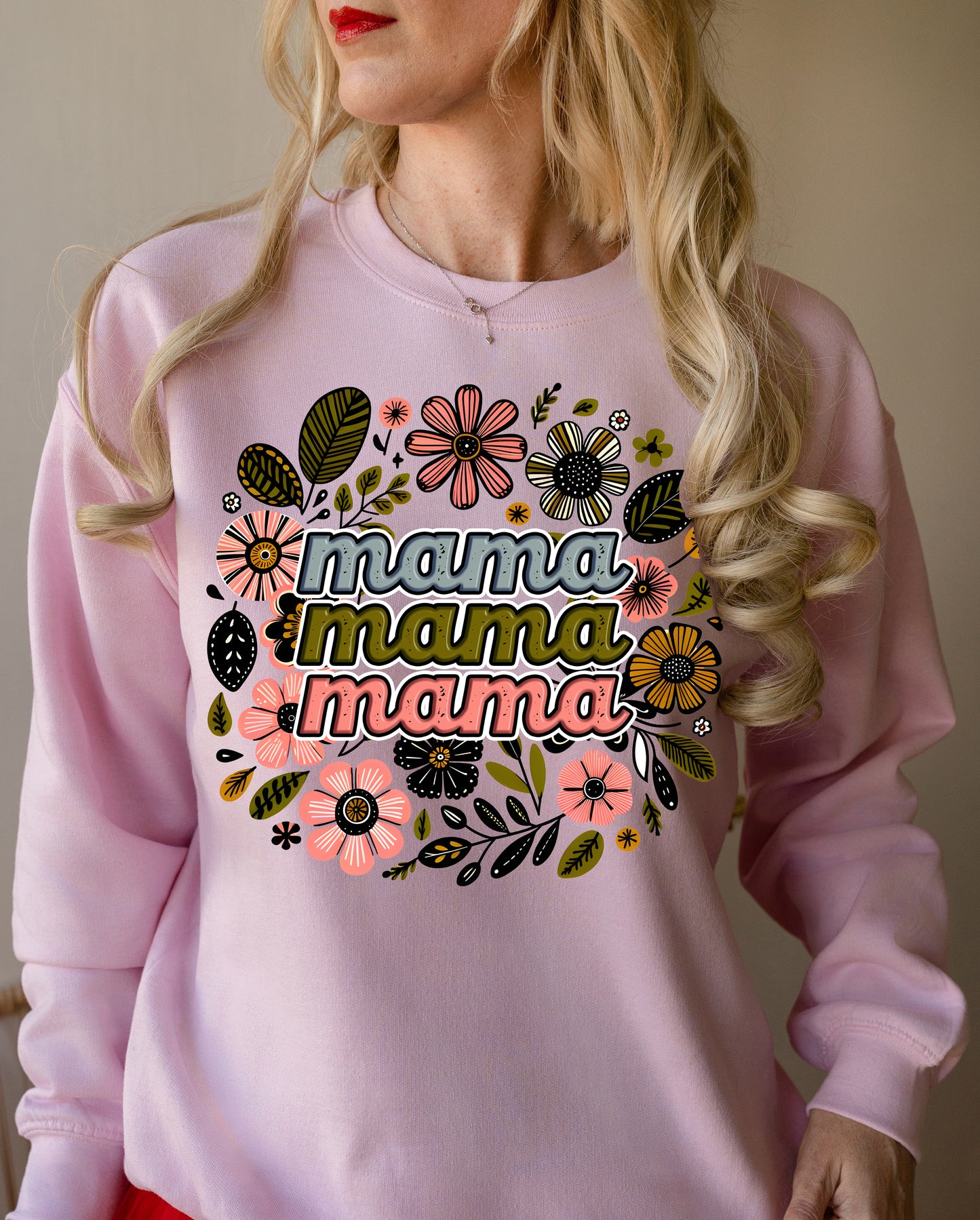 Mama Floral Crewneck Sweatshirt