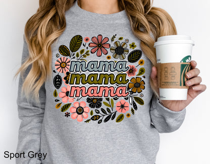 Mama Floral Crewneck Sweatshirt