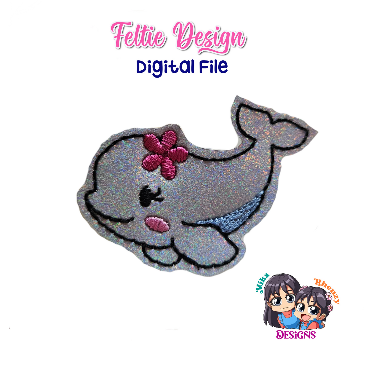 Beluga Whale Feltie Design