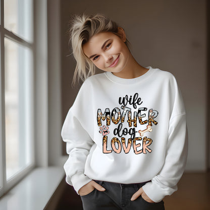 Wife Mother Dog Lover Crewneck Sweatshirt