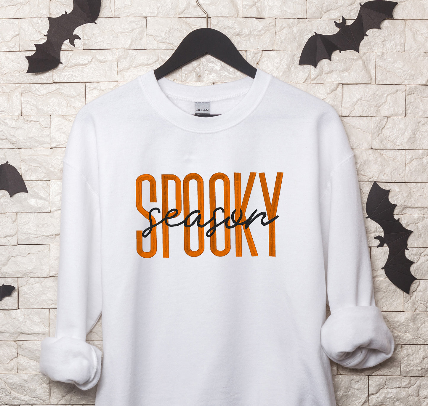 Spooky Season Embroidered Crewneck Sweatshirt