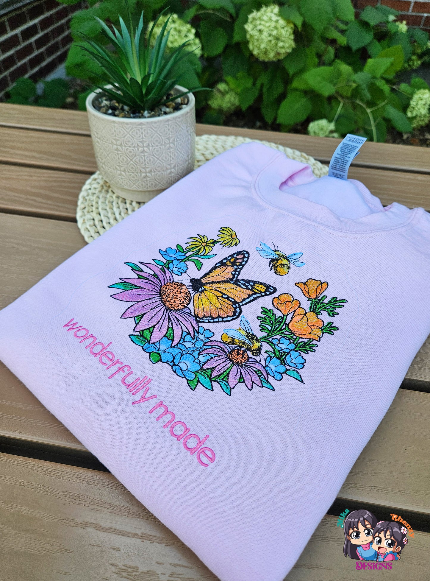 Wonderfully Made Garden Embroidered Crewneck Sweatshirt