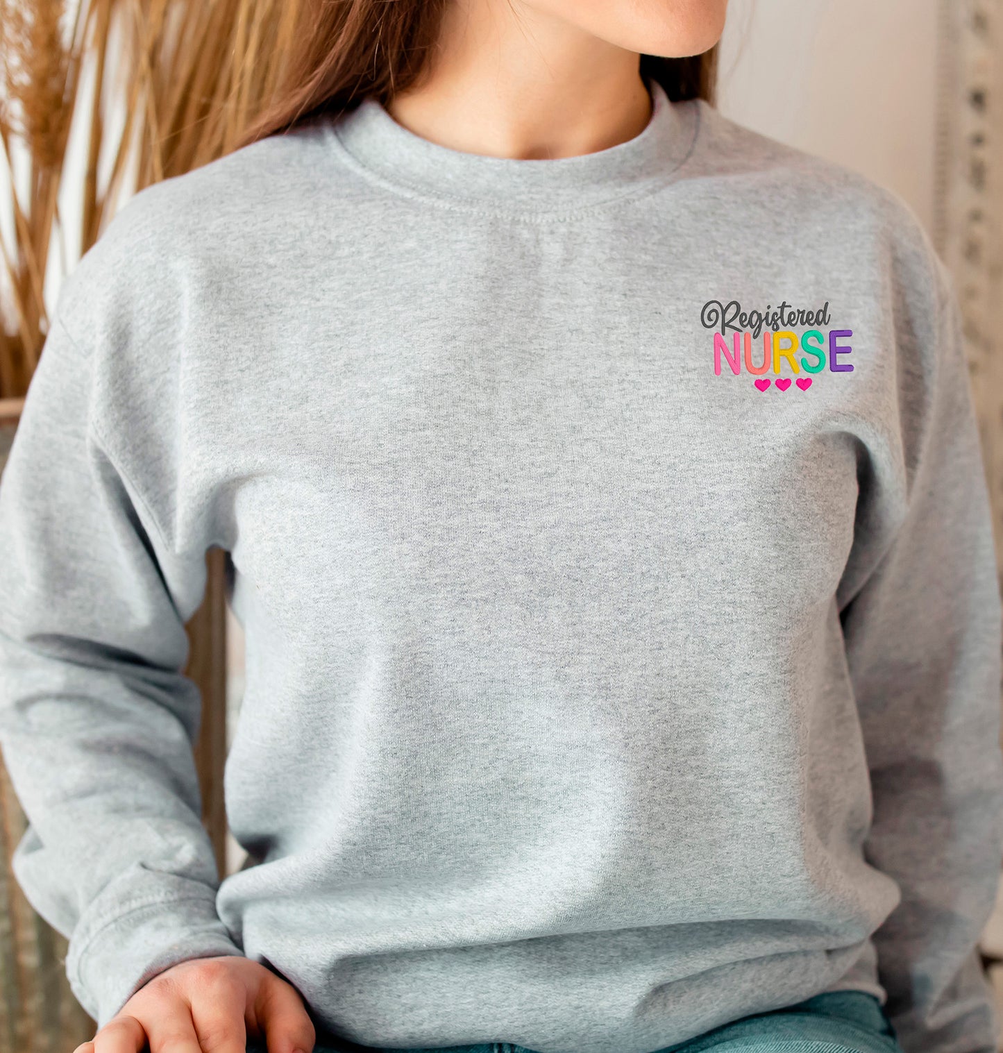 Registered Nurse Embroidery Sweatshirt
