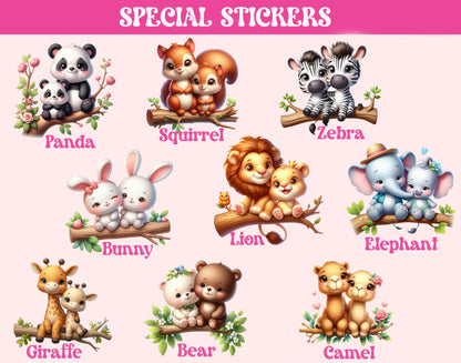 Animals In A Branch Stickers