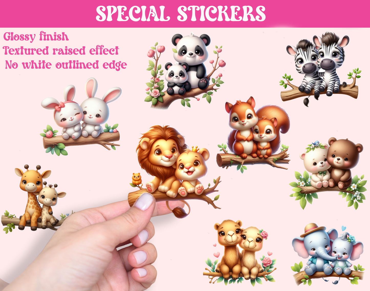 Animals In A Branch Stickers