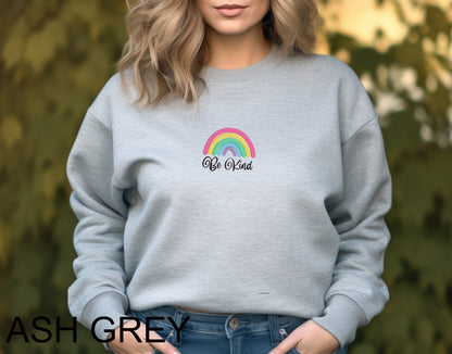 Be Kind Embroidered Crewneck Sweatshirt