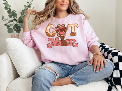 Cat Mom Crewneck Sweatshirt