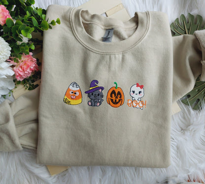 Halloween Embroidered Sweatshirt