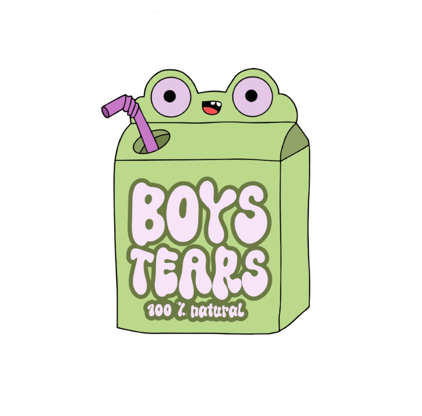 Boys Tears 100% Natural Sticker