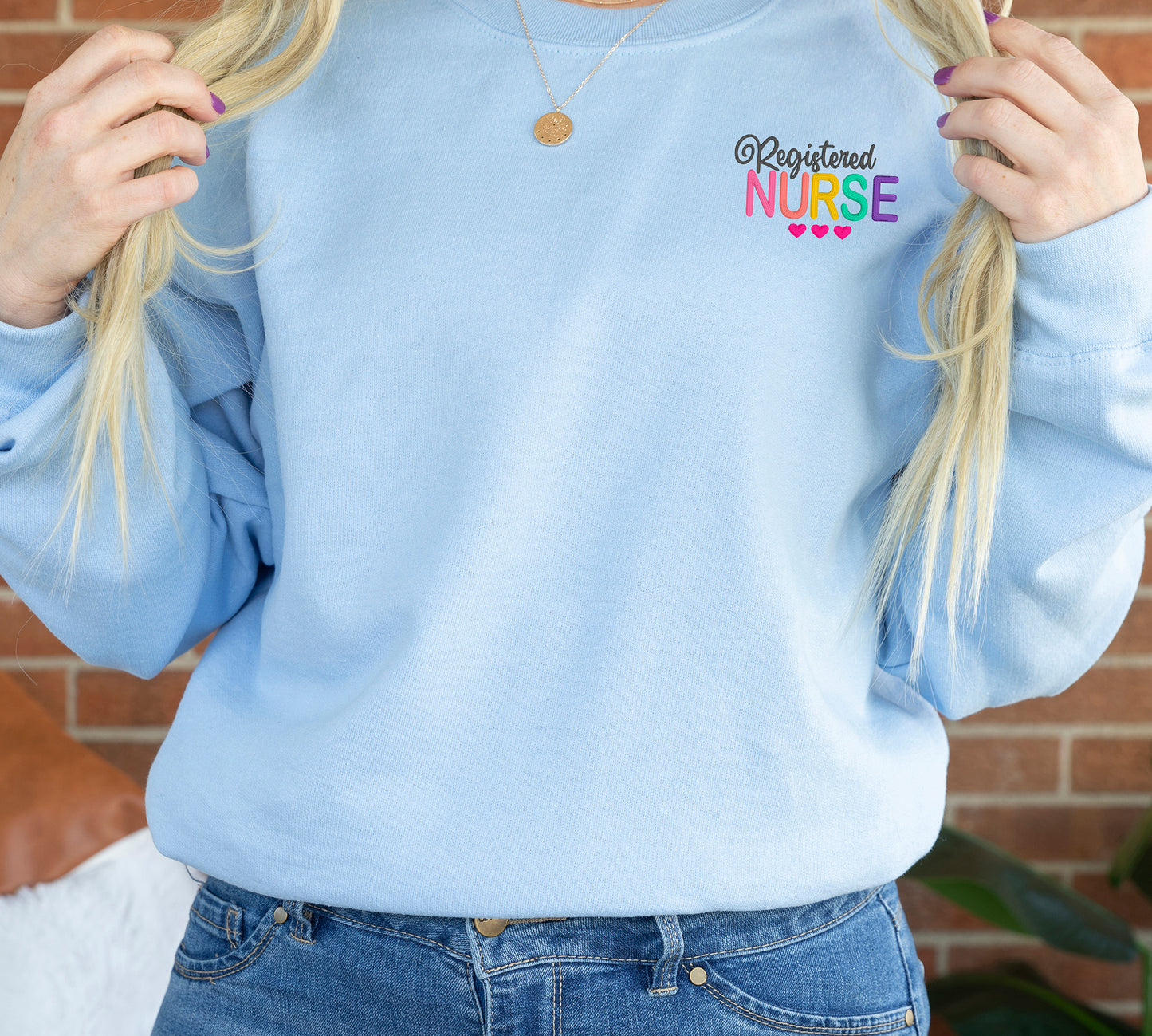 Registered Nurse Embroidery Sweatshirt