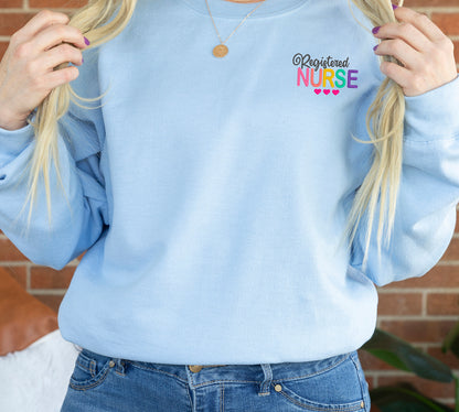 Registered Nurse Embroidery Sweatshirt