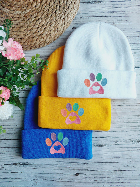 Rainbow Paw Beanie