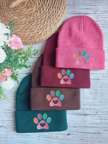 Rainbow Paw Beanie