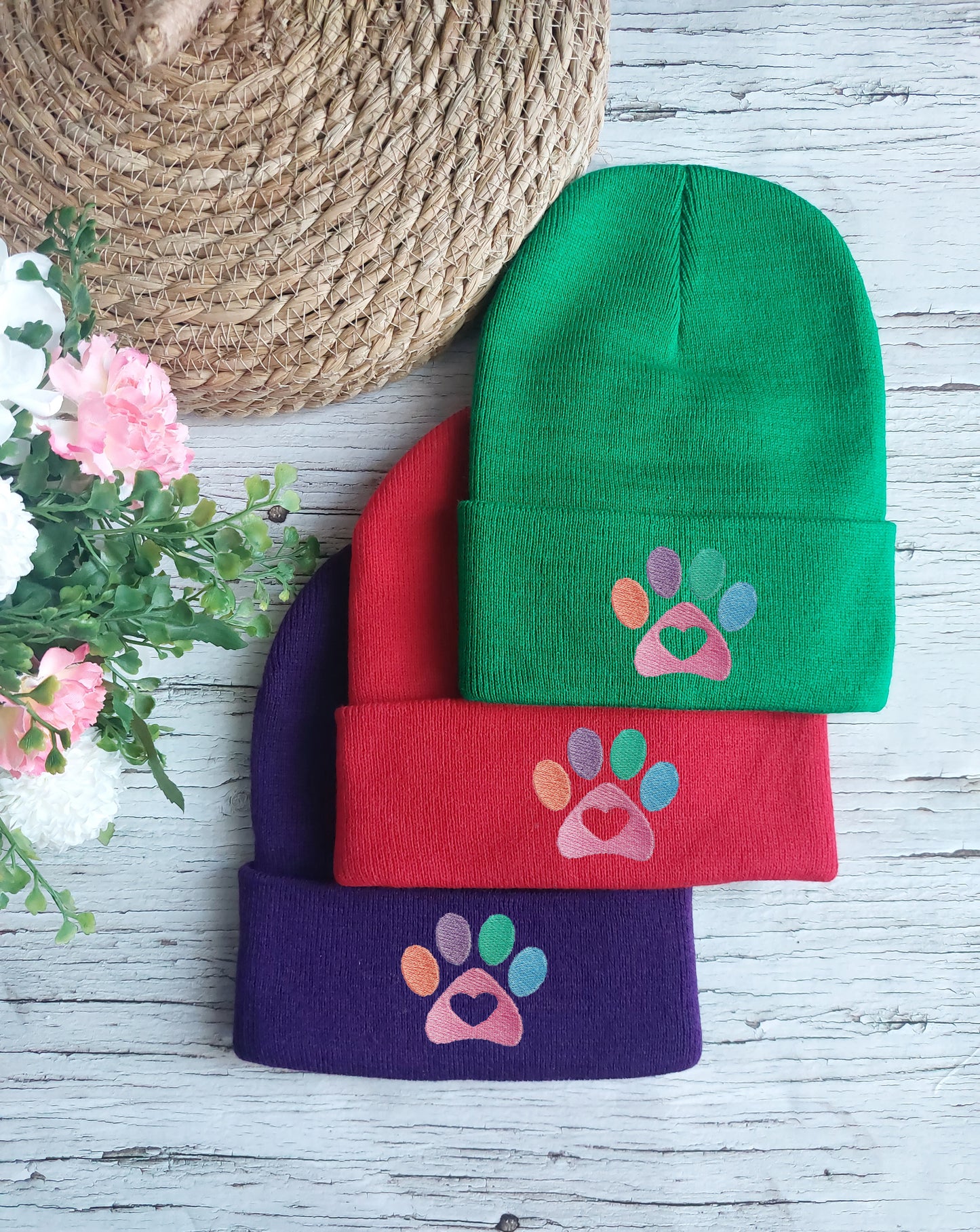 Rainbow Paw Beanie