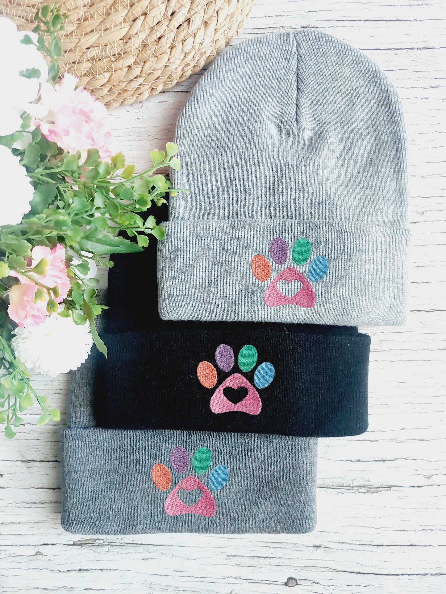 Rainbow Paw Beanie