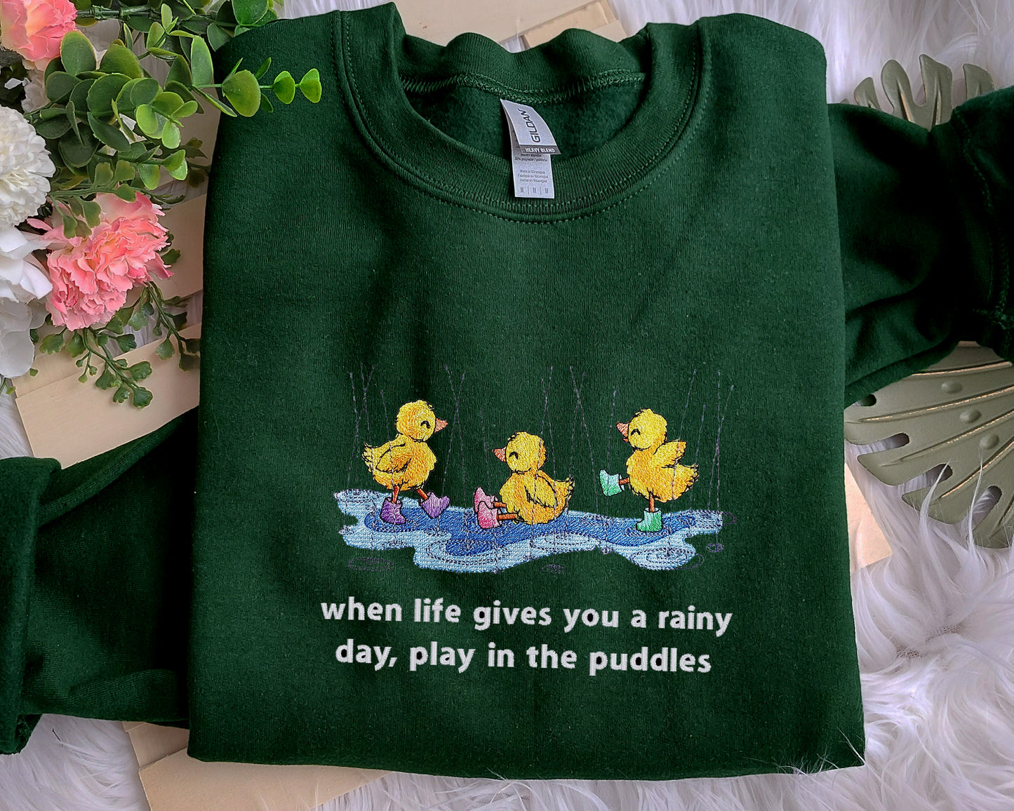 Chicks in the Paddle Embroidered Crewneck Sweatshirt