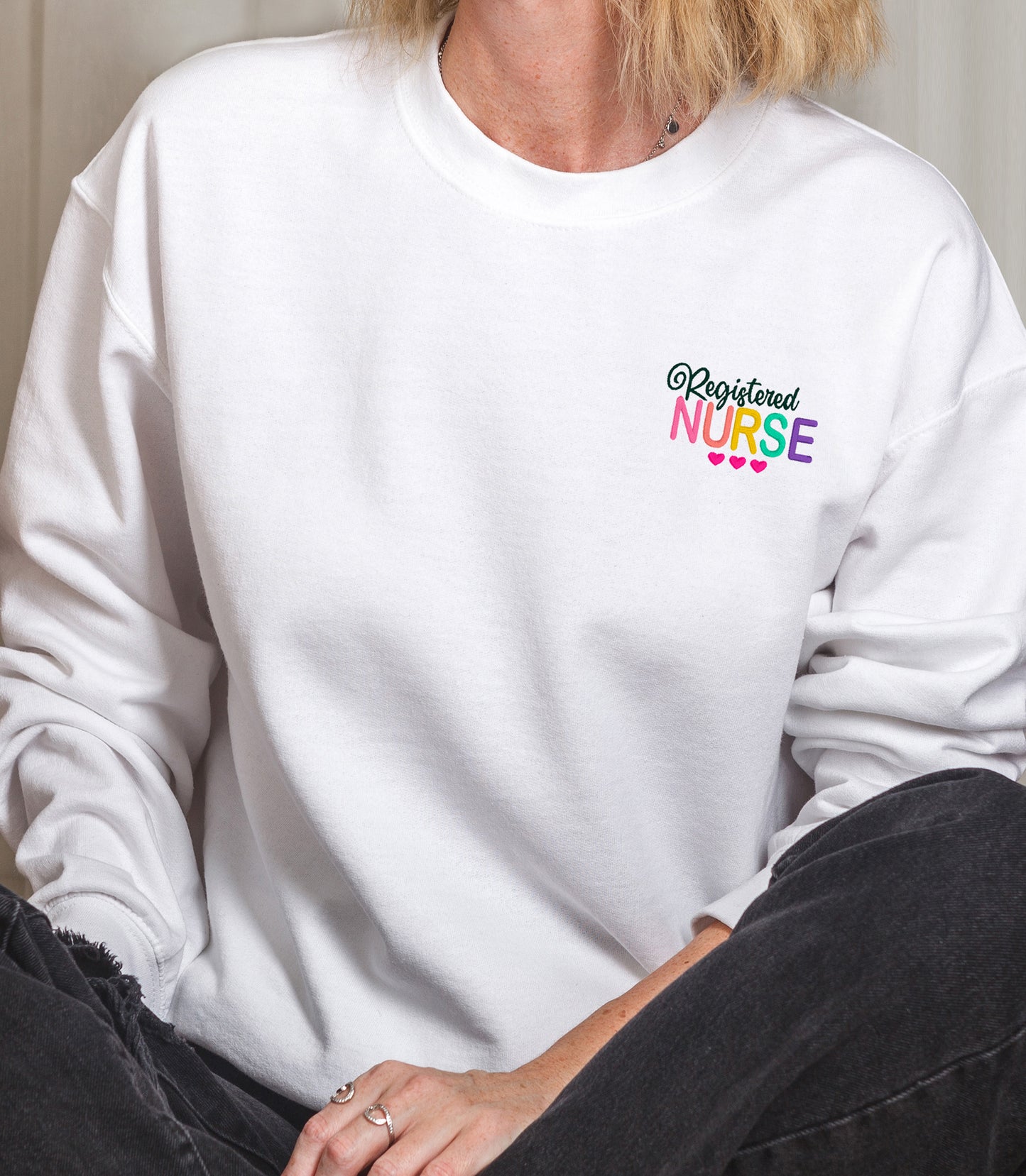 Registered Nurse Embroidery Sweatshirt