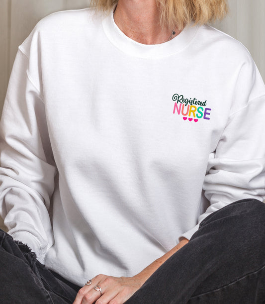 Registered Nurse Embroidery Sweatshirt