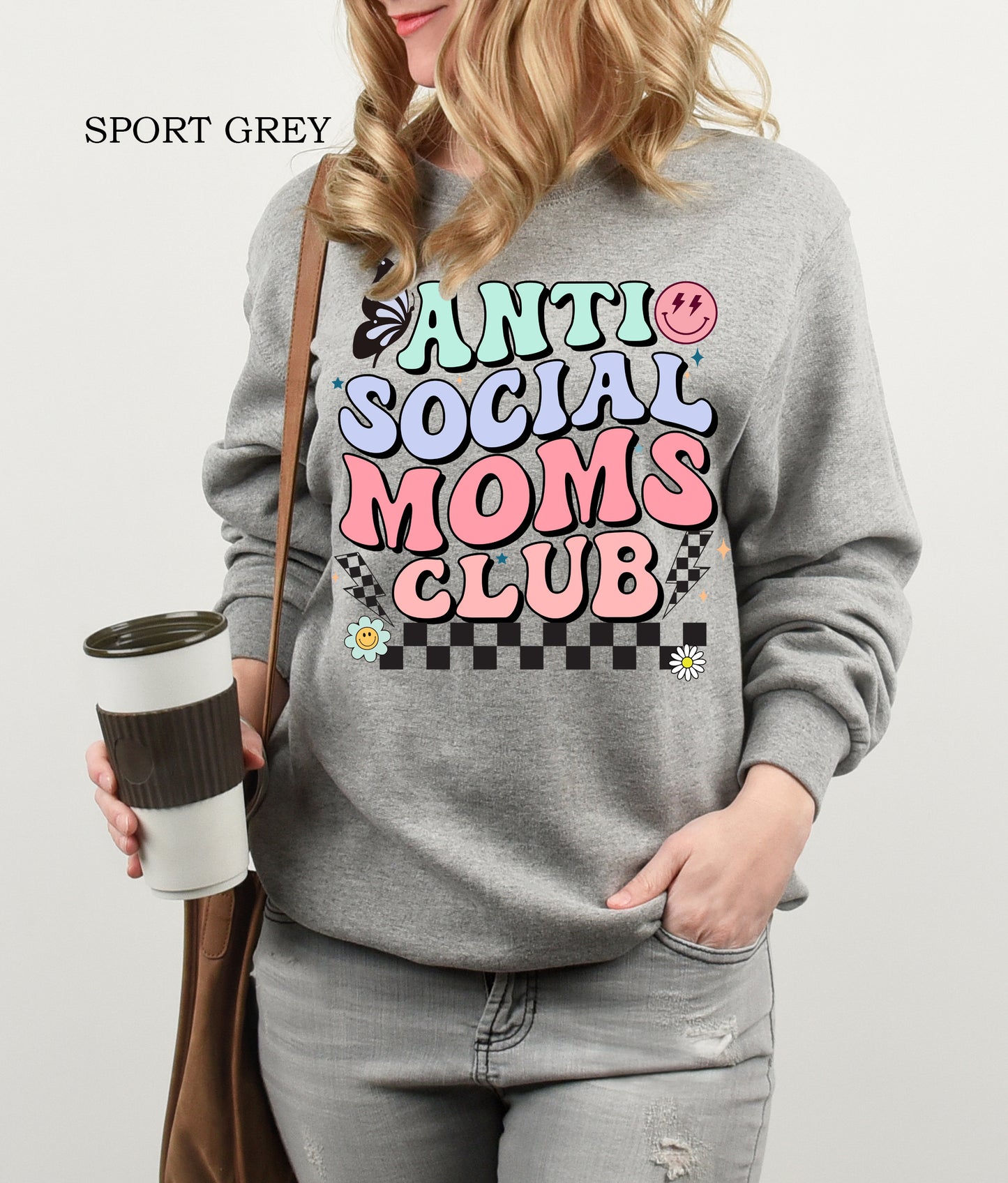 Anti Social Moms Club Crewneck Sweatshirt